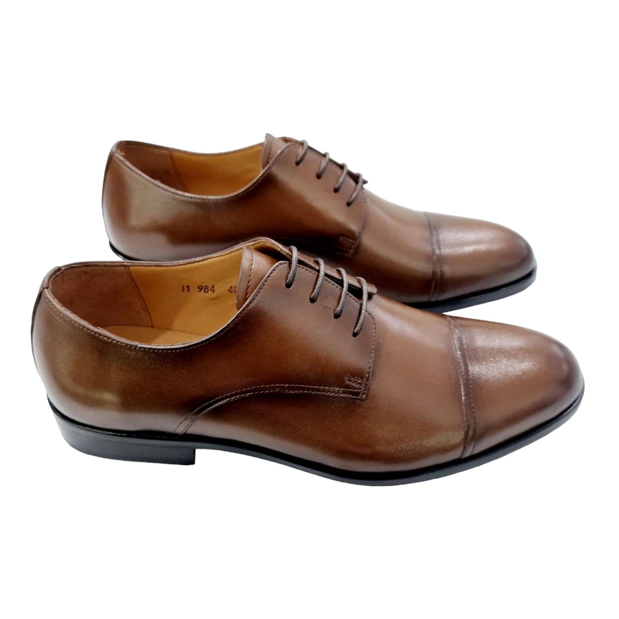 ZAPATOS DE VESTIR HOMBRE BLUCHER CON PUNTERA CUERO