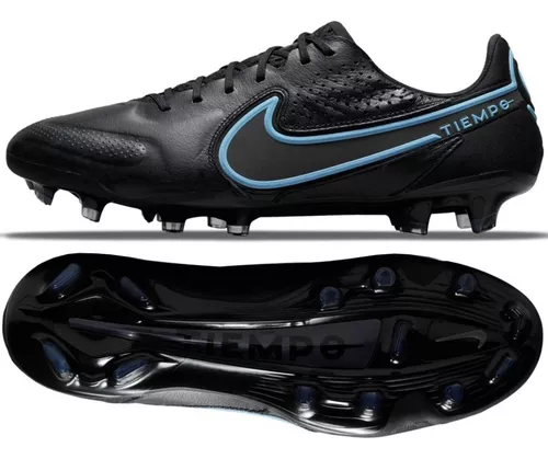 Zapatos Fútbol Nike Tiempo Legend 9 Elite Fg Cuero Negros