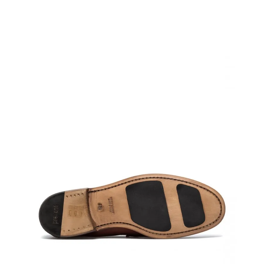 Zapatos Mocasines Hombres PREVENTI Ascanio Mexico Ruggine Cuero Marron