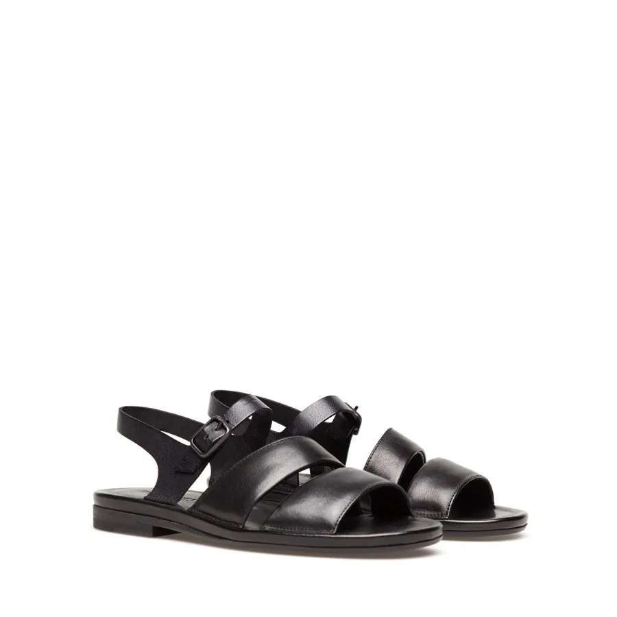 Zapatos Sandalia Mujer PANTANETTI 14151D Jade Nero Cuero Negro
