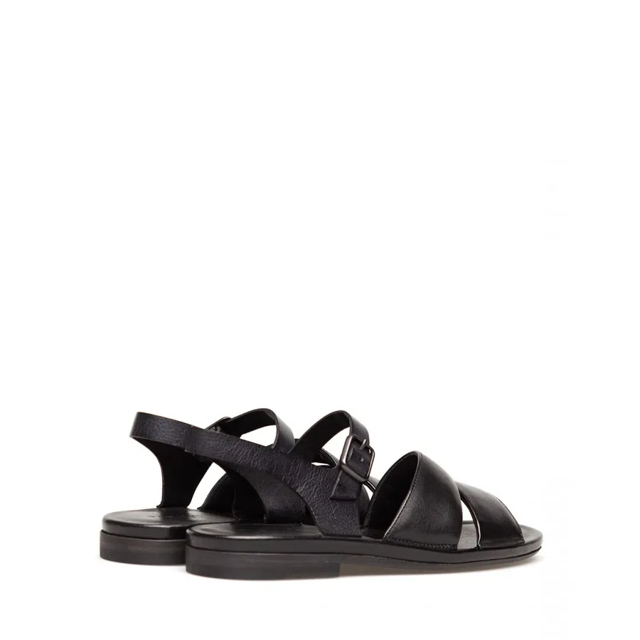 Zapatos Sandalia Mujer PANTANETTI 14151D Jade Nero Cuero Negro